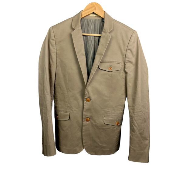 Men's Ben Sherman Plectrum Khaki Brown Blazer Sport Coat - XS - Picture 1 of 6